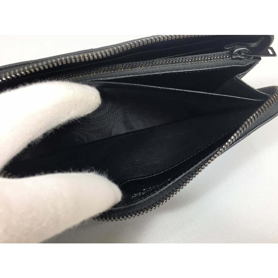 SAINT LAURENT サンローラン 長財布 レザー ブラック 黒 SAINT LAURENT サンローラン 長財布 レザー ブラック 黒