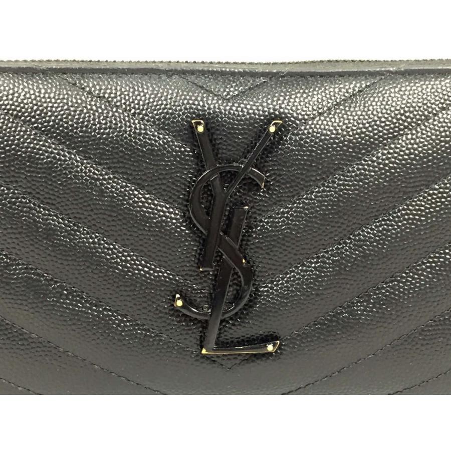 SAINT LAURENT サンローラン 長財布 レザー ブラック 黒 SAINT LAURENT サンローラン 長財布 レザー ブラック 黒