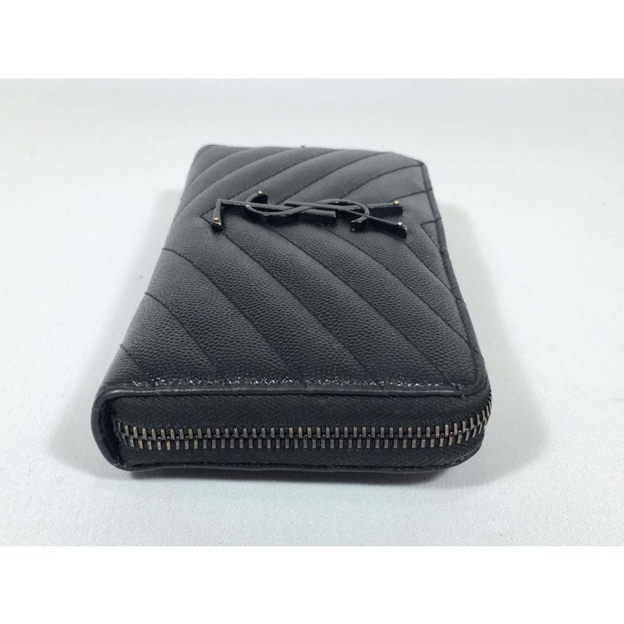 SAINT LAURENT サンローラン 長財布 レザー ブラック 黒 SAINT LAURENT サンローラン 長財布 レザー ブラック 黒
