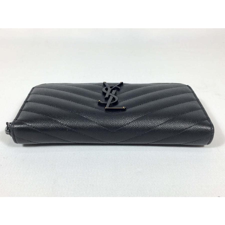 SAINT LAURENT サンローラン 長財布 レザー ブラック 黒 SAINT LAURENT サンローラン 長財布 レザー ブラック 黒