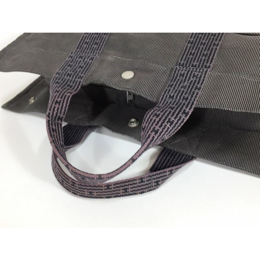 エールライン エルメス トートバッグ MM キャンバス グレー エールライン エルメス トートバッグ MM キャンバス グレー