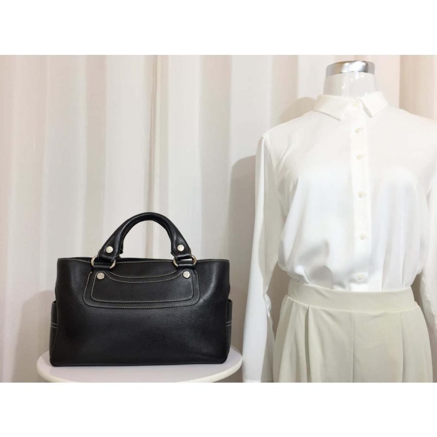 CELINE セリーヌ ハンドバッグ レザー ブラック 黒 : ブランド CELINE セリーヌ ハンドバッグ レザー ブラック 黒 : ブランド