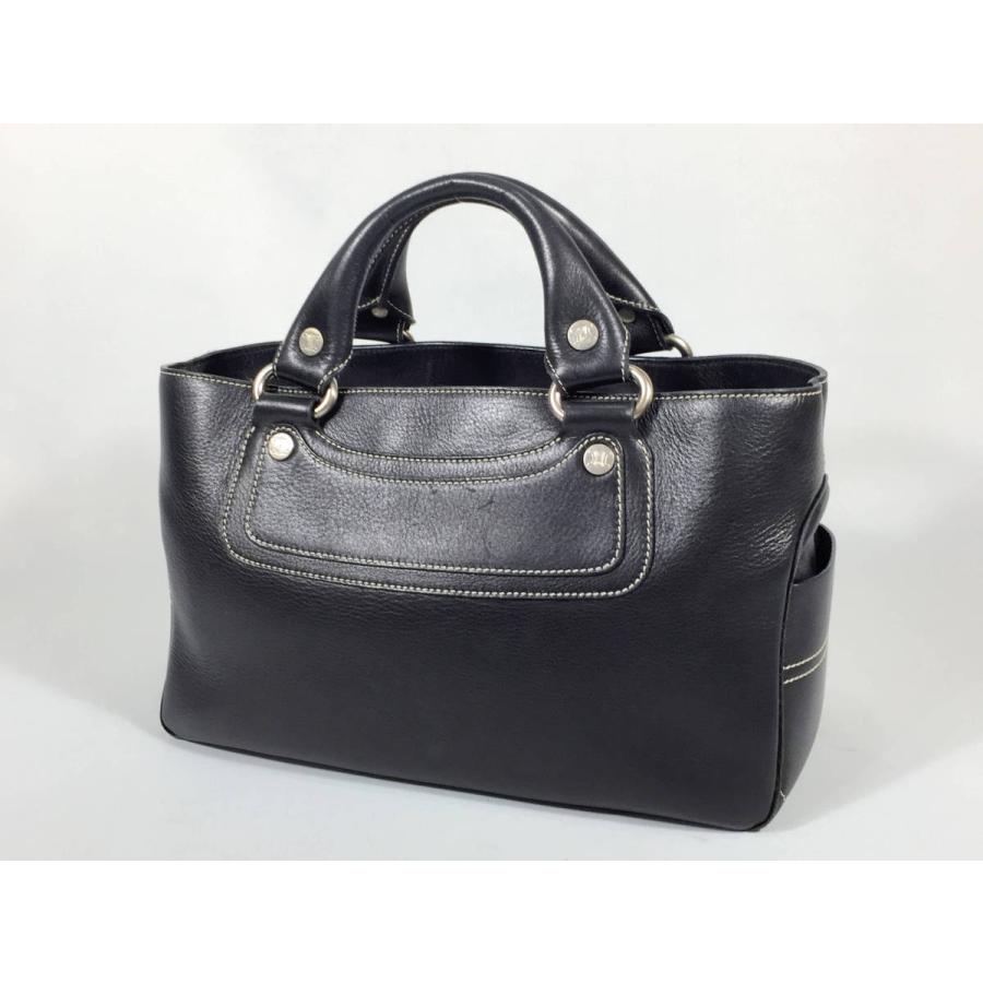 CELINE セリーヌ ハンドバッグ レザー ブラック 黒 : ブランド CELINE セリーヌ ハンドバッグ レザー ブラック 黒 : ブランド