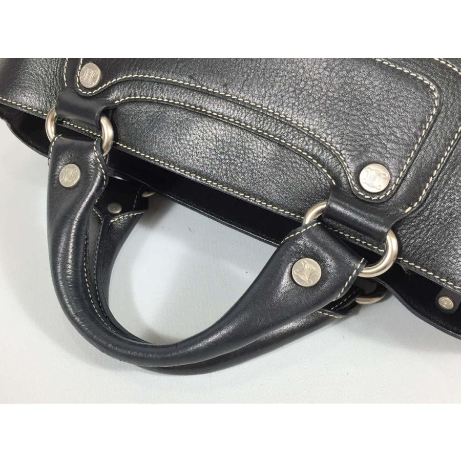 CELINE セリーヌ ハンドバッグ レザー ブラック 黒 : ブランド CELINE セリーヌ ハンドバッグ レザー ブラック 黒 : ブランド