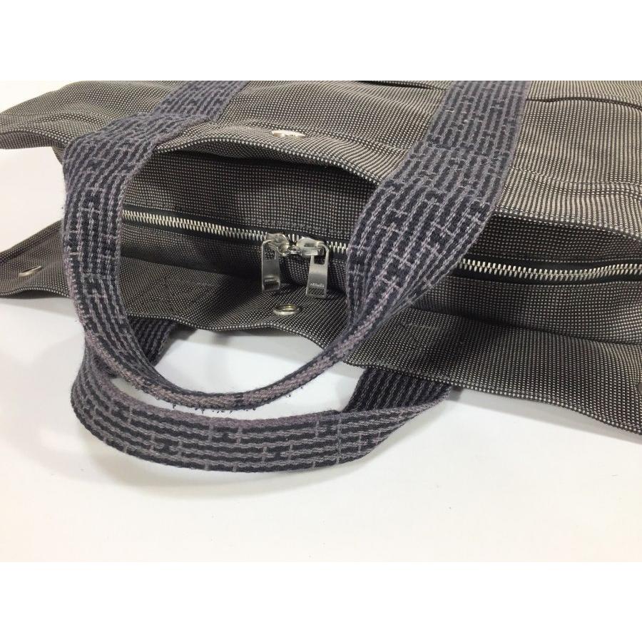 エールライン エルメス トートバッグ MM キャンバス グレー エールライン エルメス トートバッグ MM キャンバス グレー