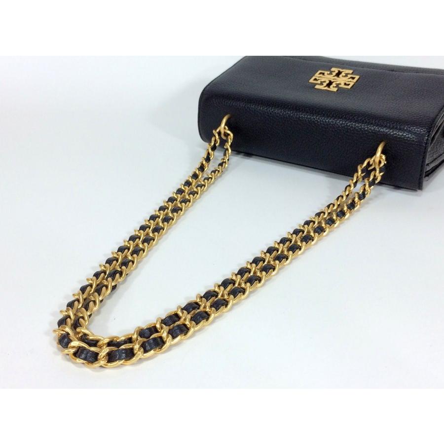 Tory Burch トリーバーチ ショルダーバッグ レザー ブラック ゴールド