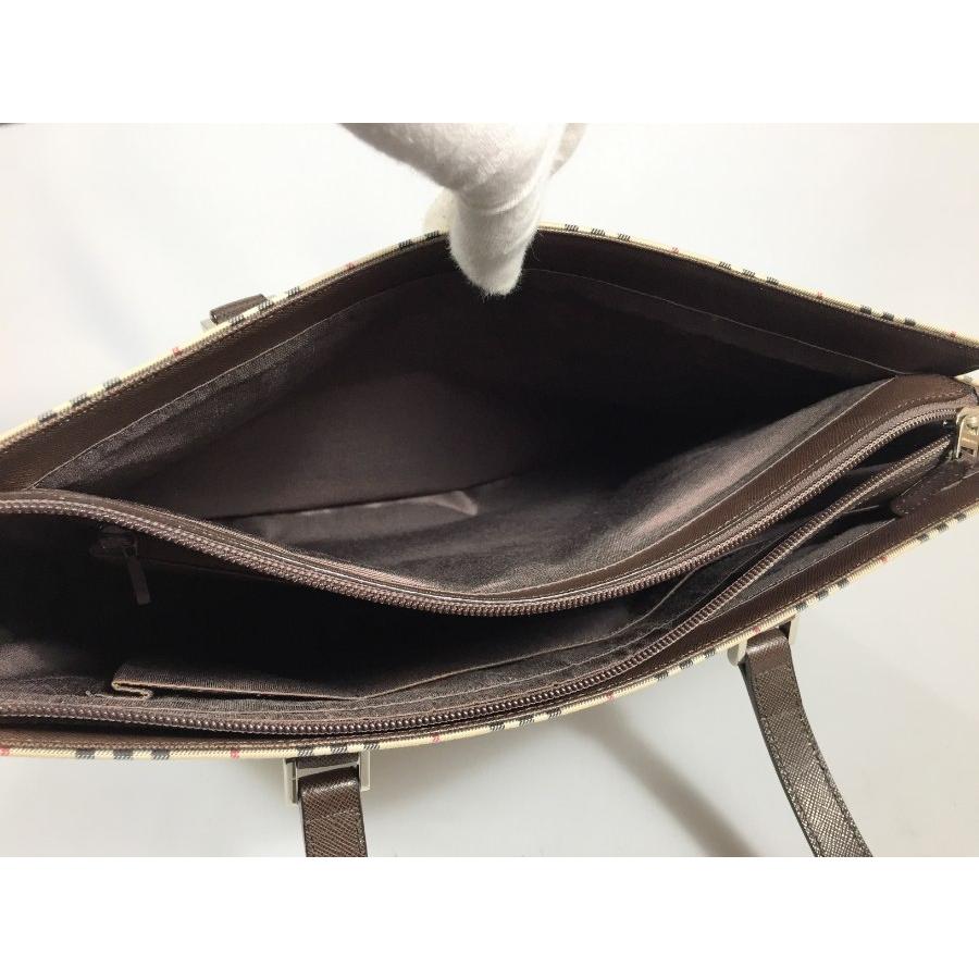 BURBERRY バーバリー トートバッグ ノバチェック×ブラウン BURBERRY バーバリー トートバッグ ノバチェック×ブラウン