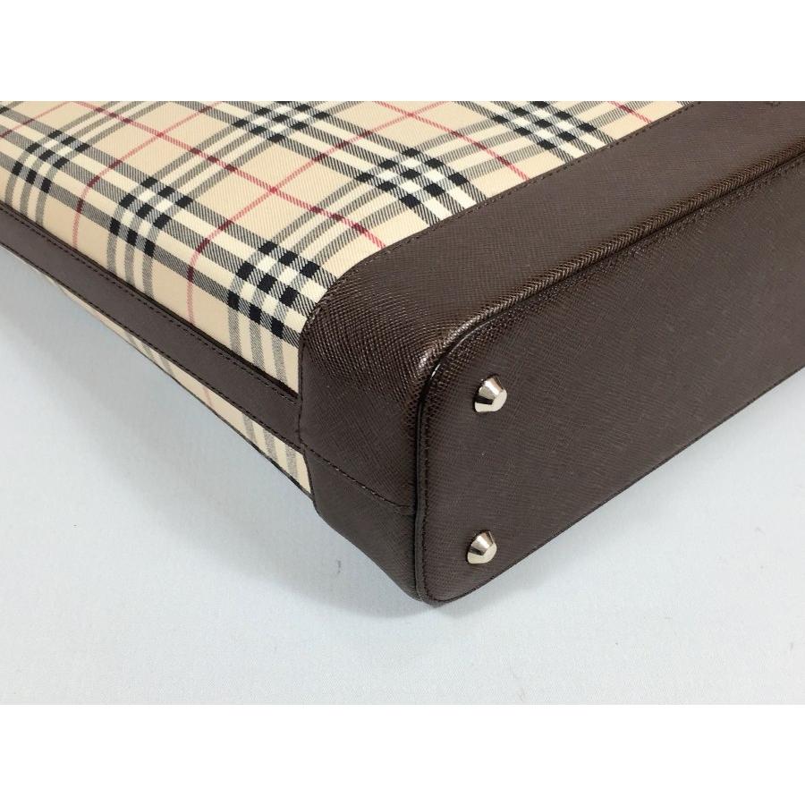 BURBERRY バーバリー トートバッグ ノバチェック×ブラウン BURBERRY バーバリー トートバッグ ノバチェック×ブラウン