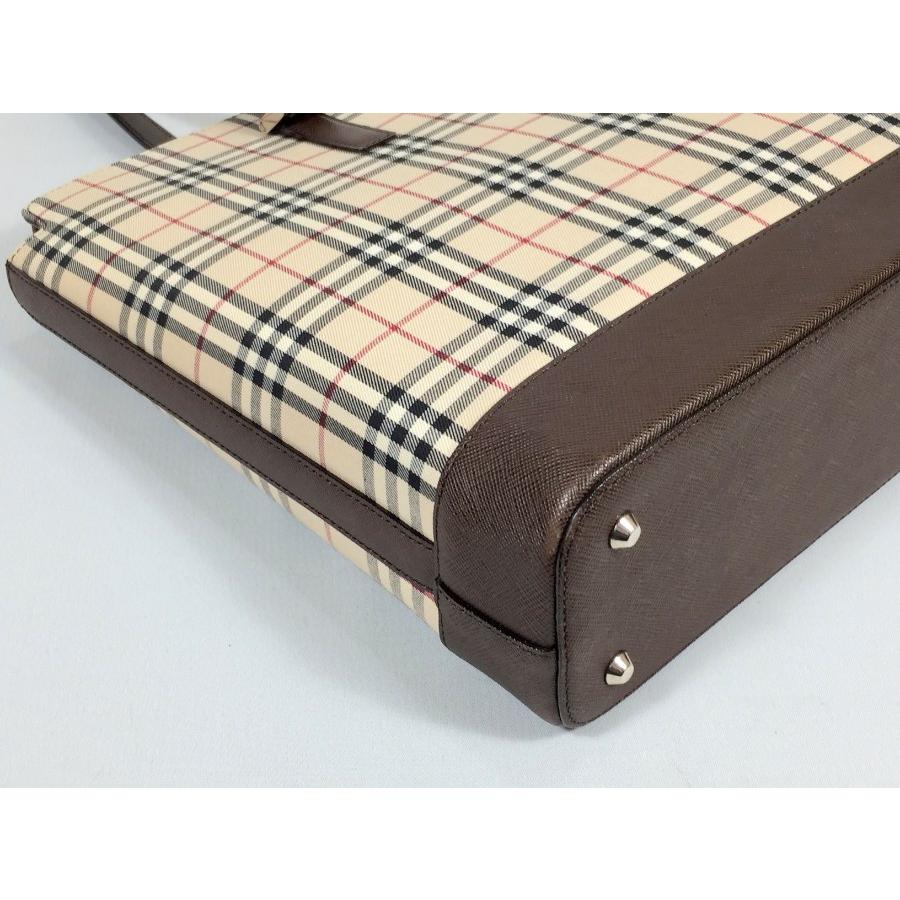 BURBERRY バーバリー トートバッグ ノバチェック×ブラウン BURBERRY バーバリー トートバッグ ノバチェック×ブラウン