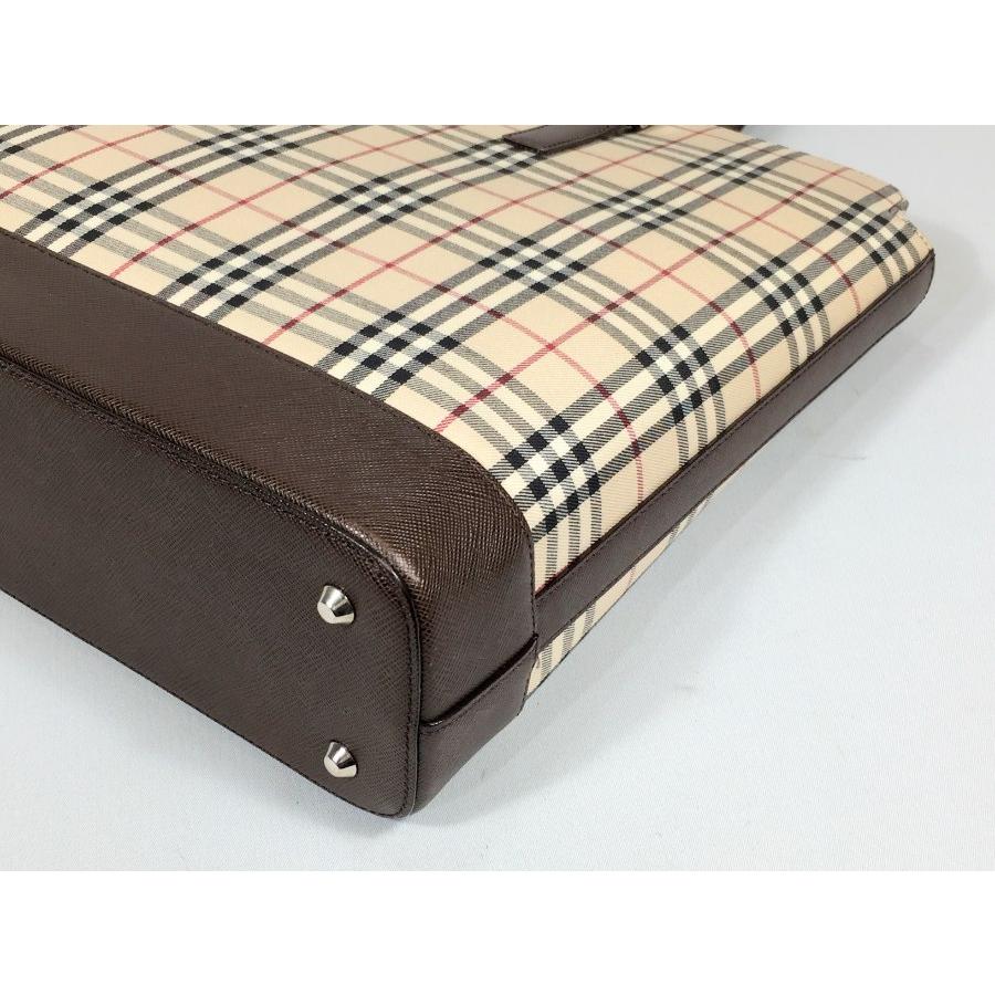 BURBERRY バーバリー トートバッグ ノバチェック×ブラウン BURBERRY バーバリー トートバッグ ノバチェック×ブラウン