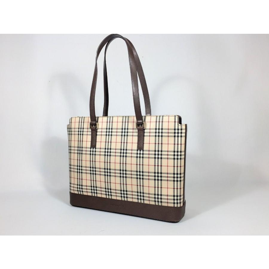 BURBERRY バーバリー トートバッグ ノバチェック×ブラウン BURBERRY バーバリー トートバッグ ノバチェック×ブラウン