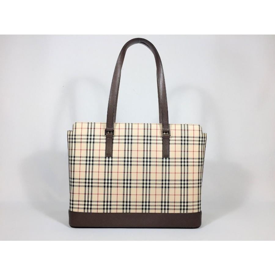 BURBERRY バーバリー トートバッグ ノバチェック×ブラウン BURBERRY バーバリー トートバッグ ノバチェック×ブラウン