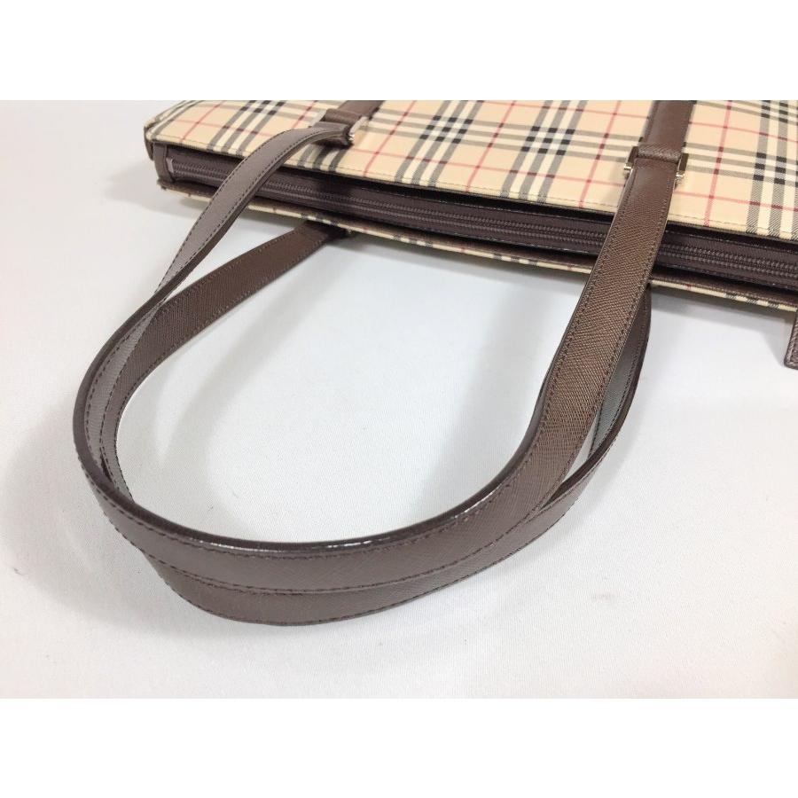 BURBERRY バーバリー トートバッグ ノバチェック×ブラウン BURBERRY バーバリー トートバッグ ノバチェック×ブラウン
