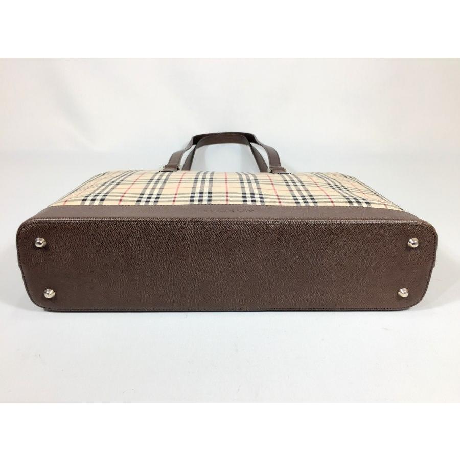 BURBERRY バーバリー トートバッグ ノバチェック×ブラウン BURBERRY バーバリー トートバッグ ノバチェック×ブラウン