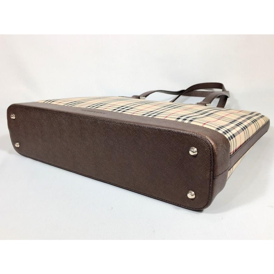 BURBERRY バーバリー トートバッグ ノバチェック×ブラウン BURBERRY バーバリー トートバッグ ノバチェック×ブラウン