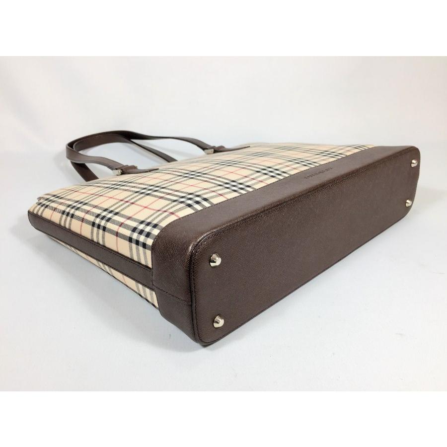 BURBERRY バーバリー トートバッグ ノバチェック×ブラウン BURBERRY バーバリー トートバッグ ノバチェック×ブラウン