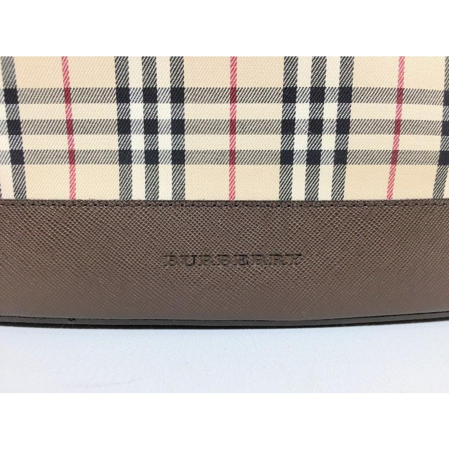 BURBERRY バーバリー トートバッグ チェック×ブラウン BURBERRY バーバリー トートバッグ チェック×ブラウン