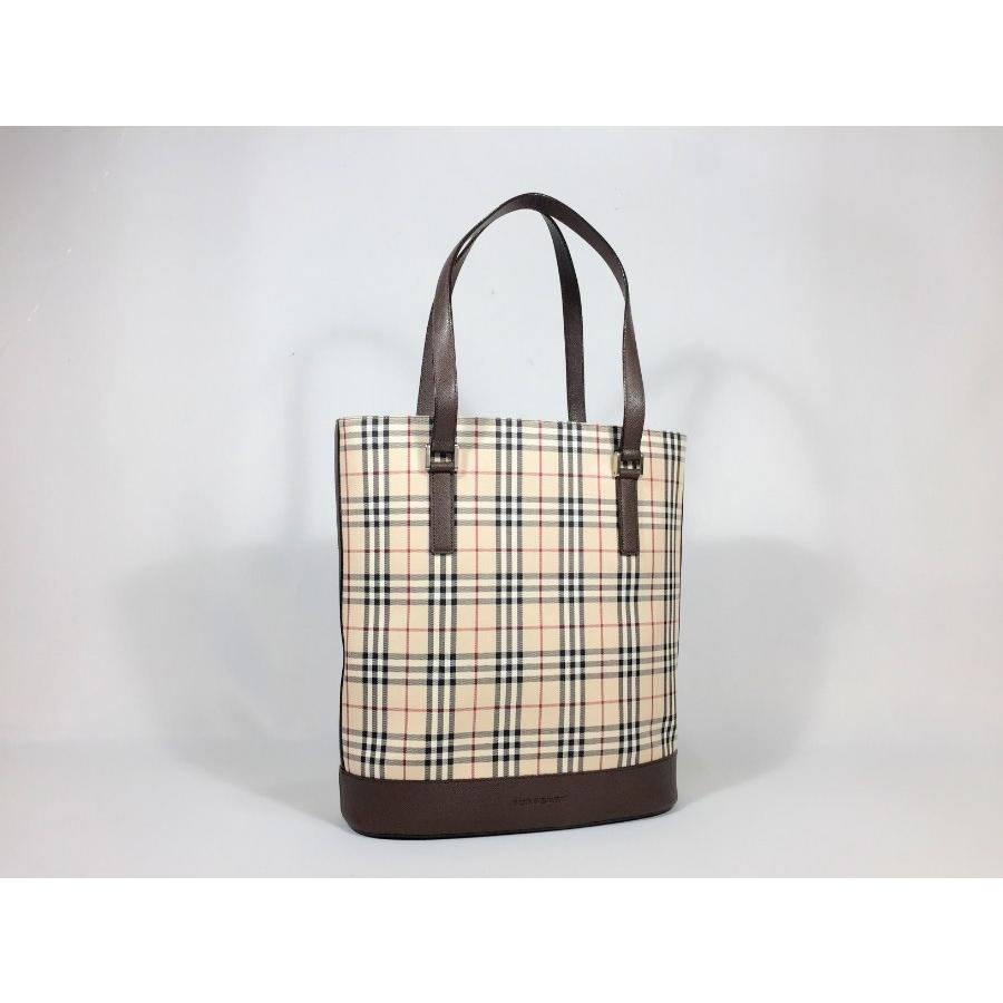 BURBERRY バーバリー トートバッグ チェック×ブラウン BURBERRY バーバリー トートバッグ チェック×ブラウン