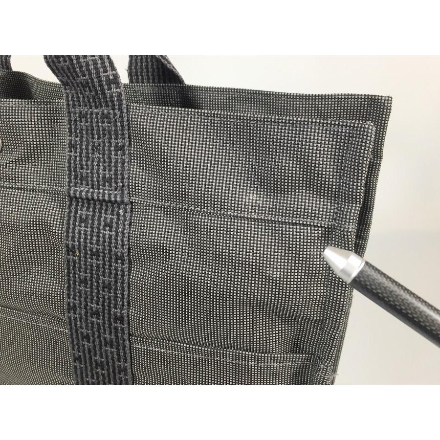 エールライン エルメス トートバッグ MM キャンバス グレー エールライン エルメス トートバッグ MM キャンバス グレー