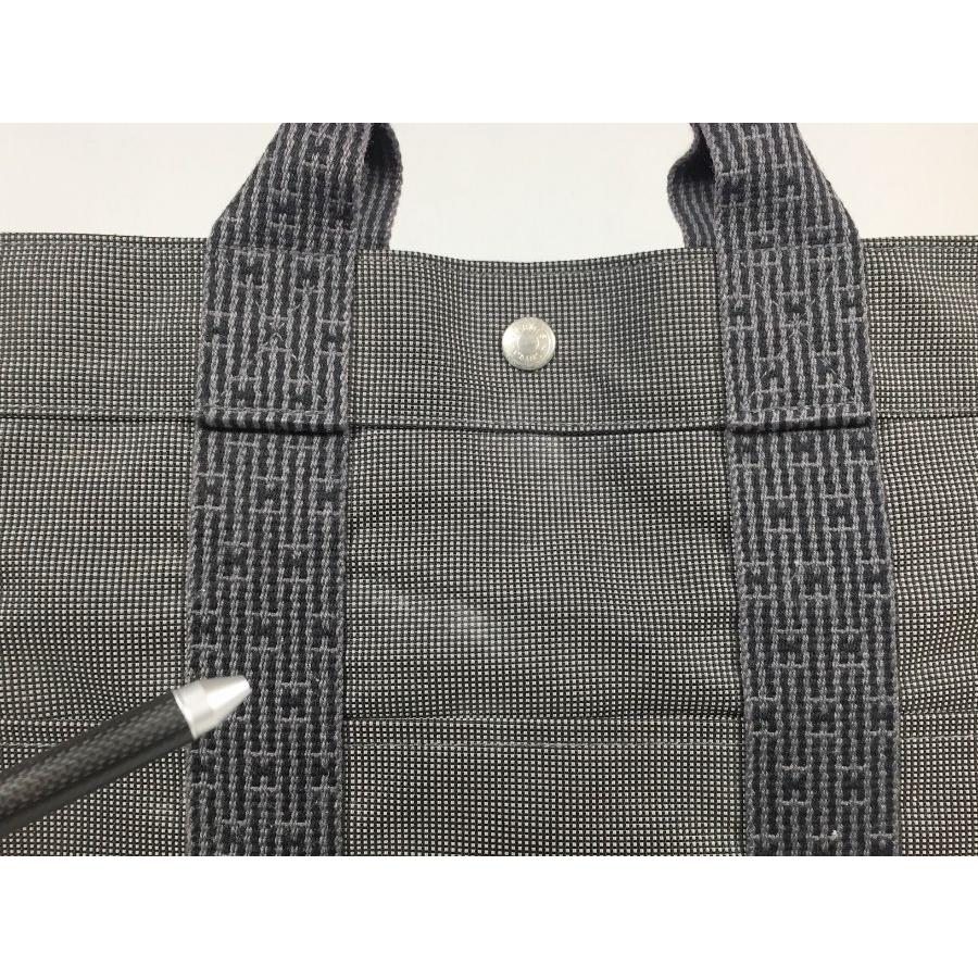 エールライン エルメス トートバッグ MM キャンバス グレー エールライン エルメス トートバッグ MM キャンバス グレー