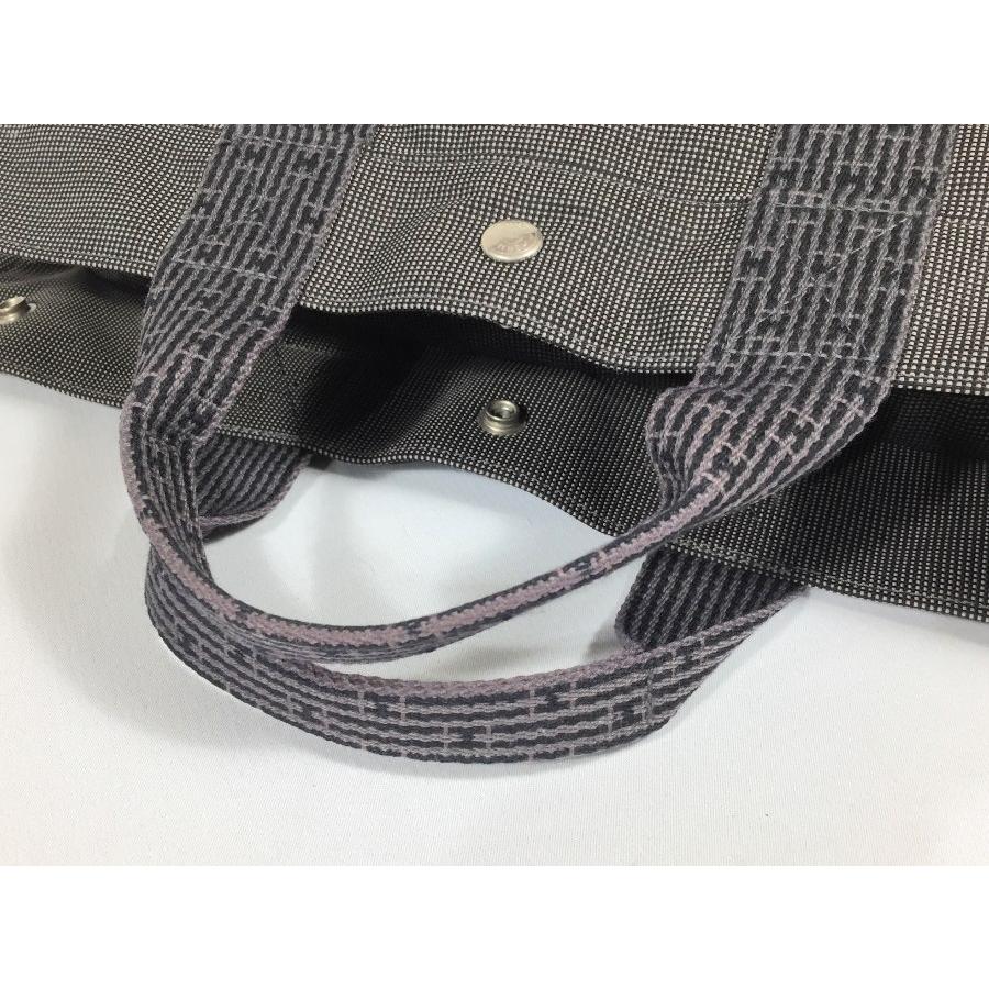 エールライン エルメス トートバッグ MM キャンバス グレー エールライン エルメス トートバッグ MM キャンバス グレー