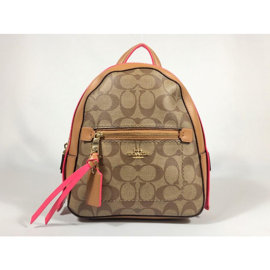 COACH コーチ リュックサック シグネチャー PVC×レザー ブラウン COACH コーチ リュックサック シグネチャー PVC×レザー ブラウン