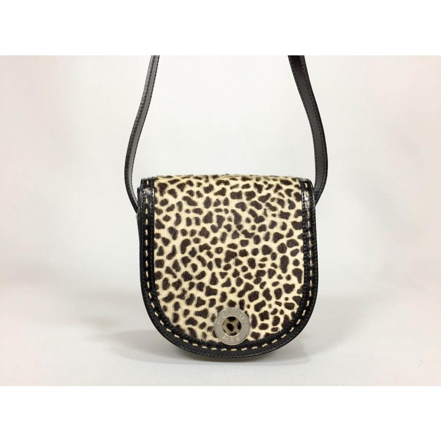 CELINE セリーヌ ショルダーバッグ ハラコ ヒョウ柄 ミニショルダー 