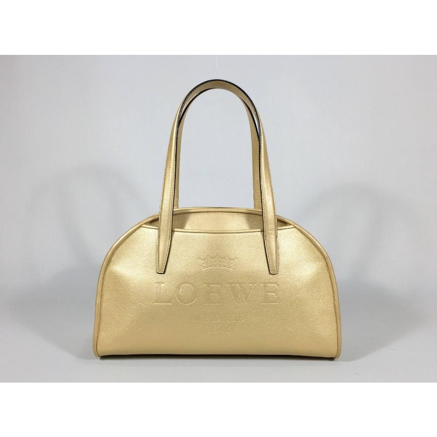 LOEWE ロエベ ハンドバッグ レザー ゴールド ショルダーバッグ LOEWE ロエベ ハンドバッグ レザー ゴールド ショルダーバッグ