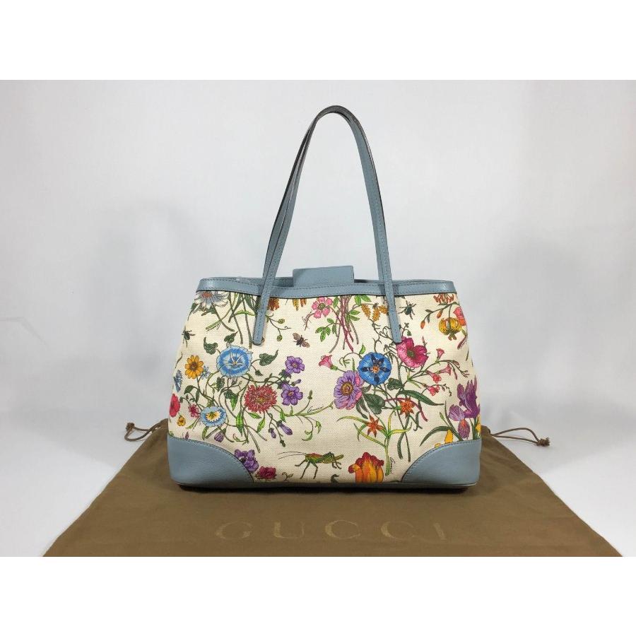 GUCCI グッチ トートバッグ フローラ キャンバス×レザー : ブランド 