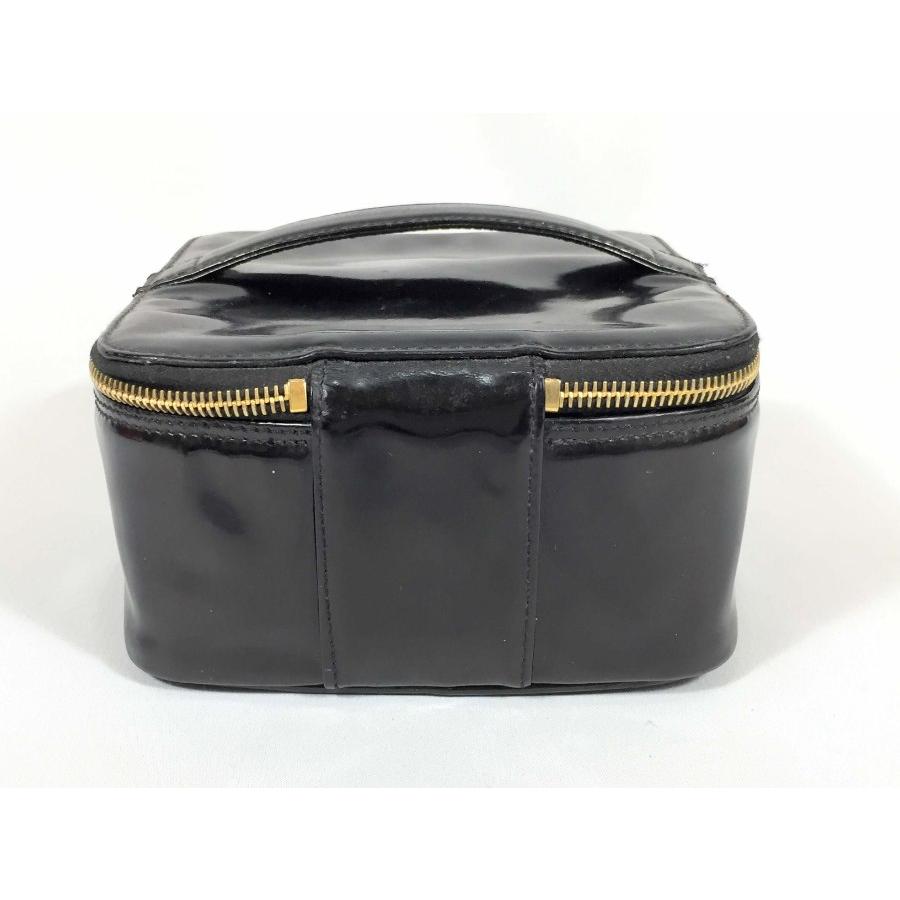 CHANEL シャネル バニティバッグ 化粧ポーチ エナメル 黒 CHANEL シャネル バニティバッグ 化粧ポーチ エナメル 黒