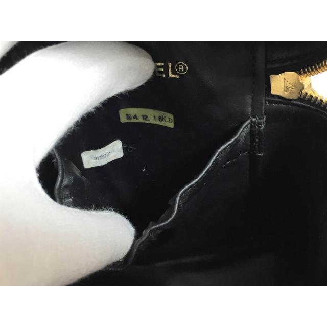 CHANEL シャネル バニティバッグ カーフ ブラック 黒 ゴールド CHANEL シャネル バニティバッグ カーフ ブラック 黒 ゴールド
