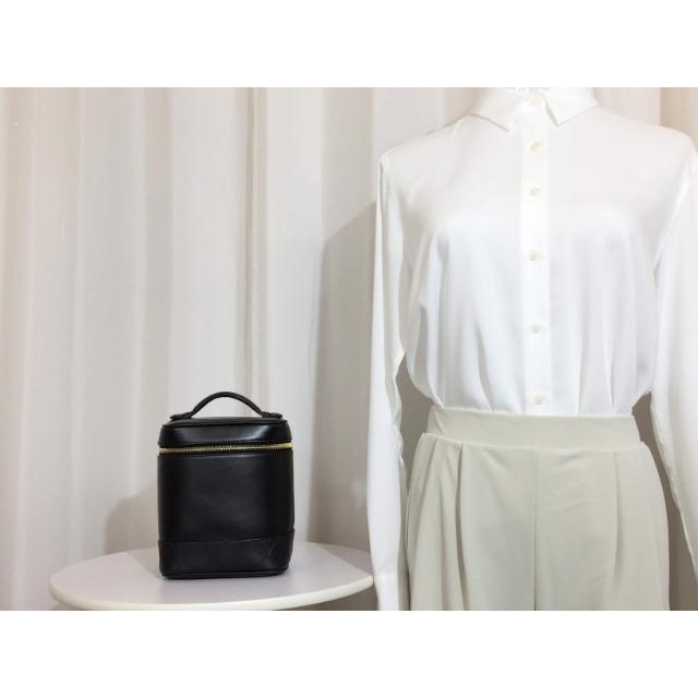 CHANEL シャネル バニティバッグ カーフ ブラック 黒 ゴールド CHANEL シャネル バニティバッグ カーフ ブラック 黒 ゴールド