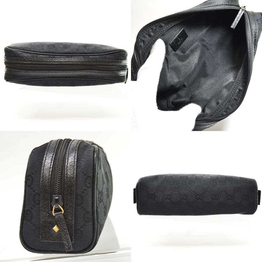 グッチ Gucci ポーチ Gg キャンバスｘレザーｘ金属素材 ブラックｘゴールド おすすめ a ブランドバリュー 通販 Yahoo ショッピング