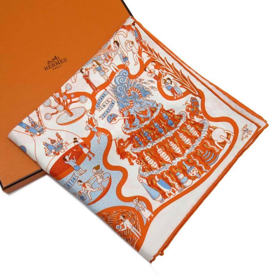 HERMES エルメス スカーフ カレ90 EXPOSITION UNIVERSELL 万国 HERMES エルメス スカーフ カレ90 EXPOSITION UNIVERSELL 万国