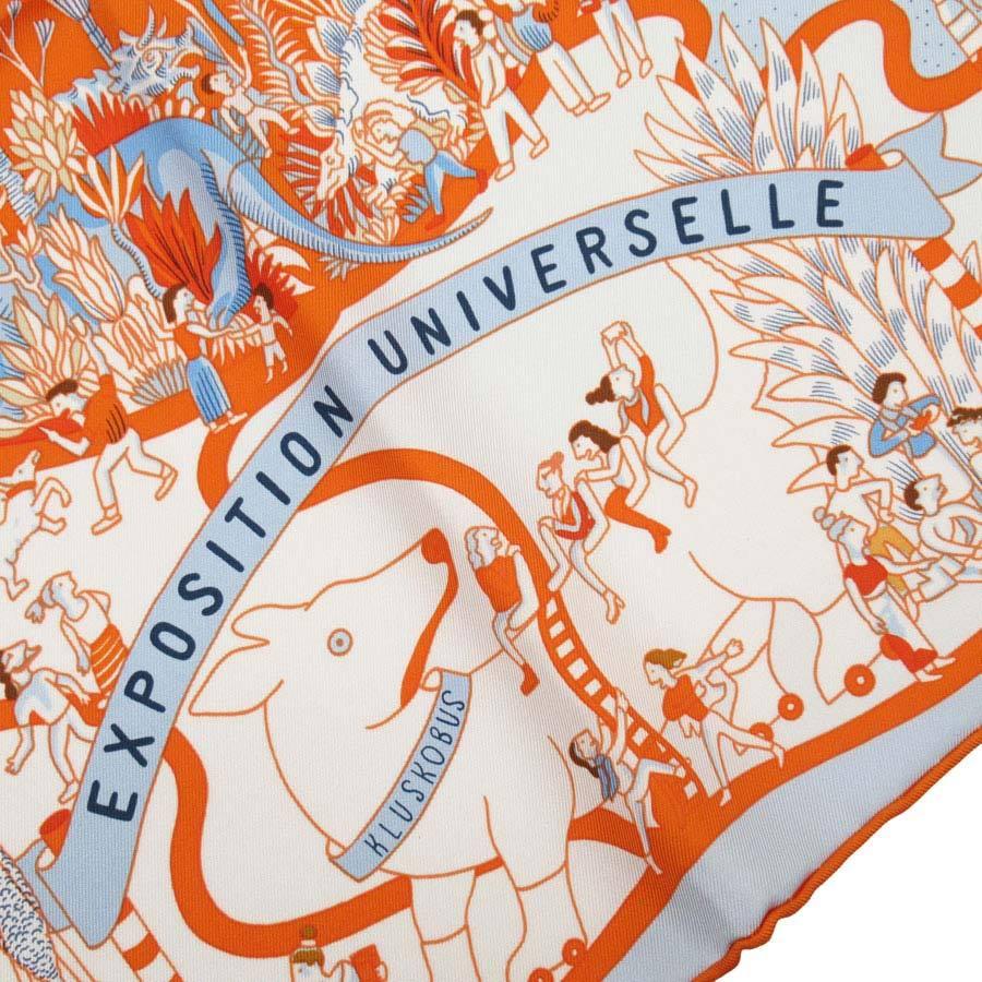 HERMES エルメス スカーフ カレ90 EXPOSITION UNIVERSELL 万国 HERMES エルメス スカーフ カレ90 EXPOSITION UNIVERSELL 万国
