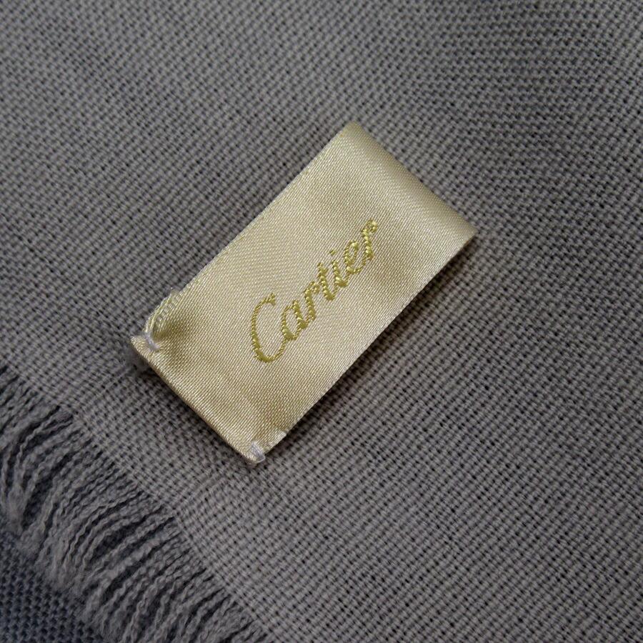 Cartier ストール 　グレー Cartier（カルティエ） ストール ショール ウール グレー : ブランド