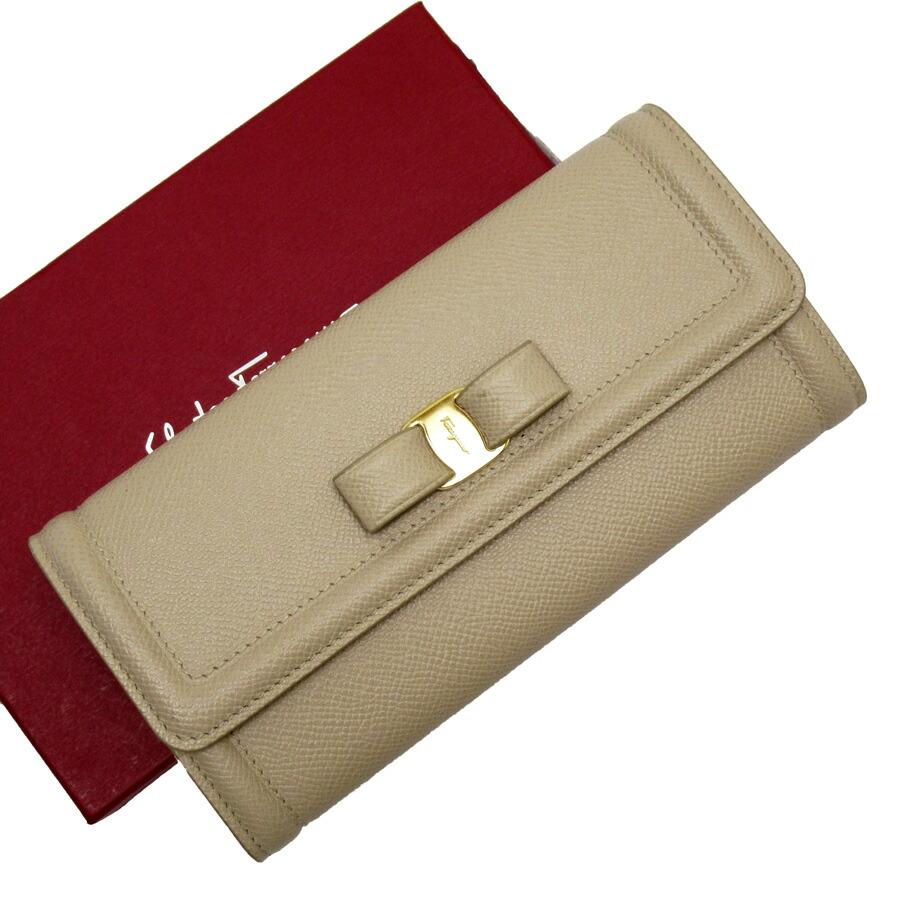 サルヴァトーレフェラガモ Salvatore Ferragamo 長財布 ヴァラリボン