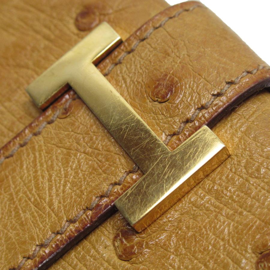 HERMES（エルメス） 二つ折り長財布 ベアン クラシック オーストリッチ