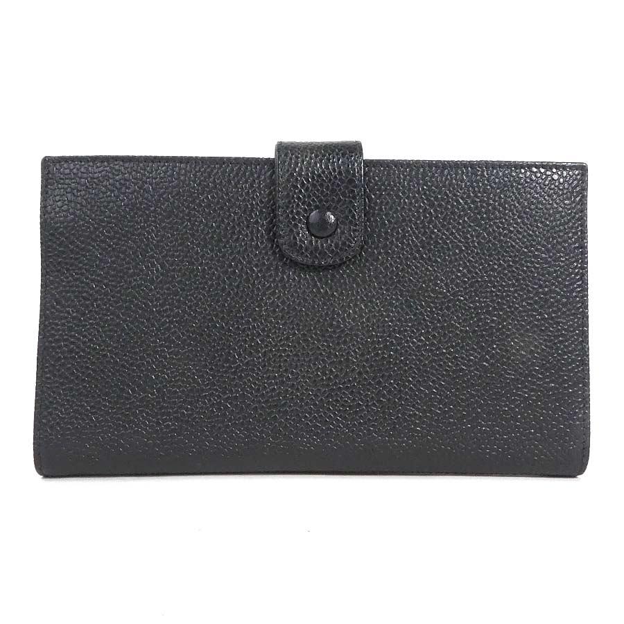CHANEL シャネル 二つ折り財布 ココマーク/キャビアスキン