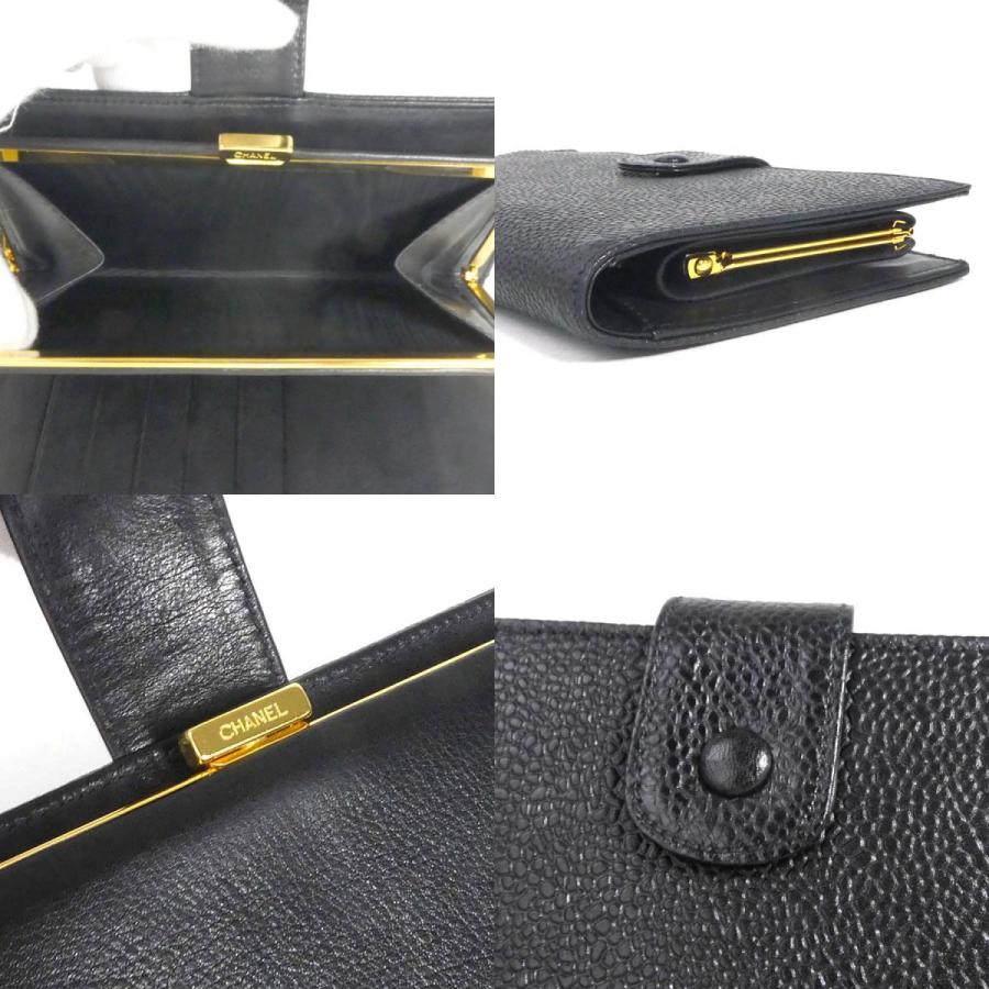 CHANEL（シャネル） 二つ折り財布 ココマーク/キャビアスキン ブラック
