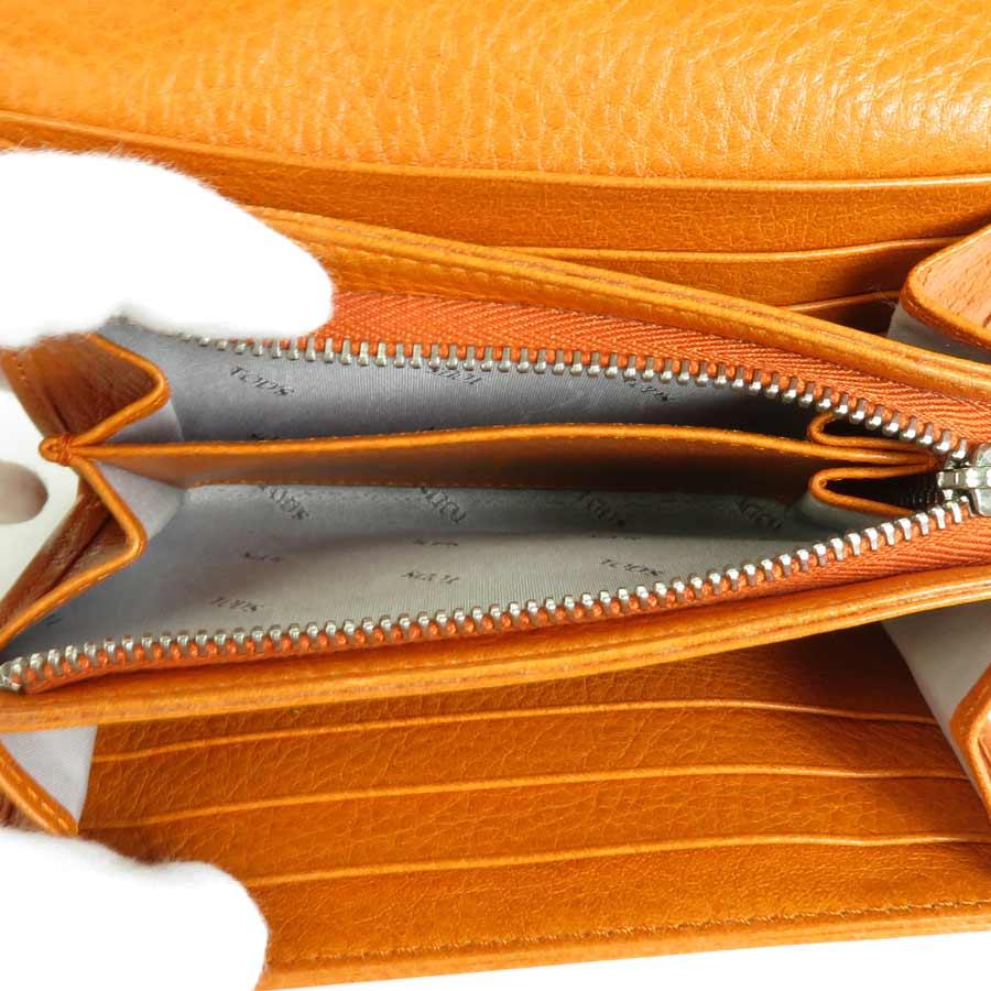 トッズ TOD'S 二つ折り財布 レザー オレンジ : ブランドバリュー