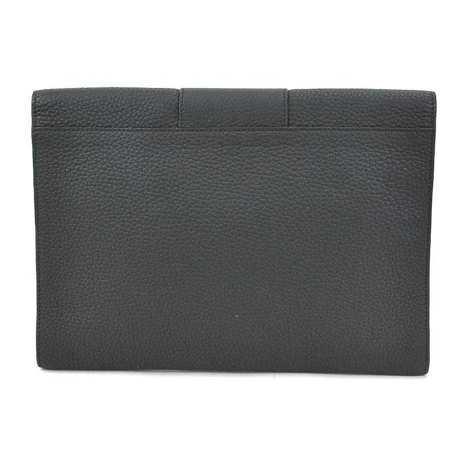 DELVAUX デルヴォー クラッチバッグ Presse A5 Pouch レザー ブラック