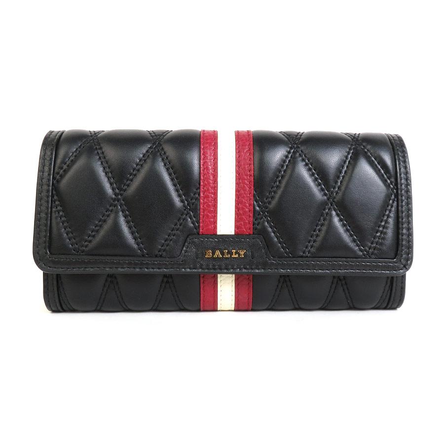 BALLY 長財布 ブラック/レッド/ホワイト