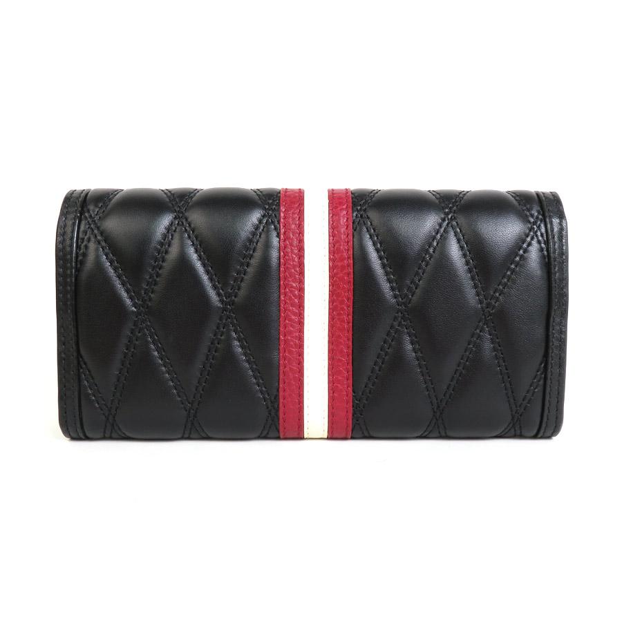 バリー BALLY 長財布 レザー ブラック×レッド×ホワイト バリー BALLY 