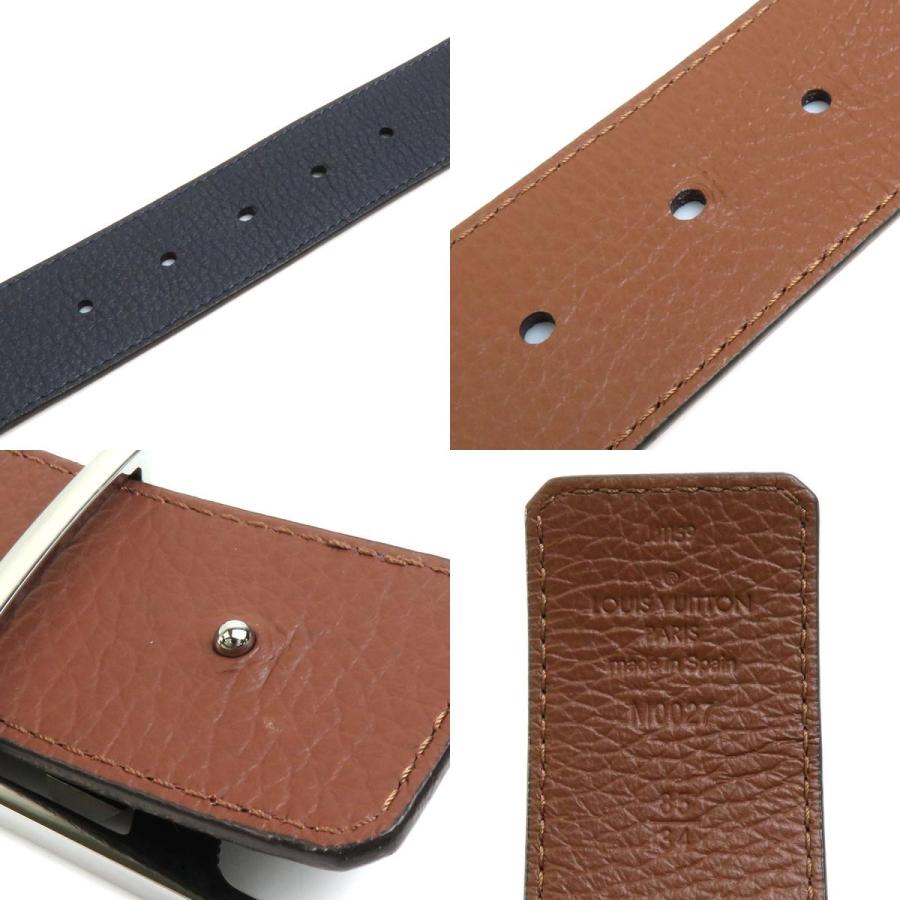 LOUIS VUITTON サンチュール トレセ ブラウン編み込みレザー