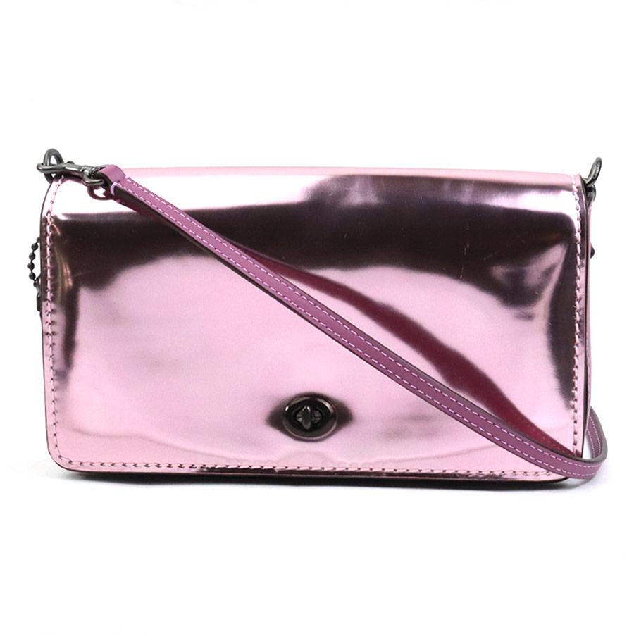 COACH コーチ ショルダーバッグ メタリックピンク 14061 レディース【中古】 55785k COACH（コーチ） ショルダーバッグ レザー メタリックピンク