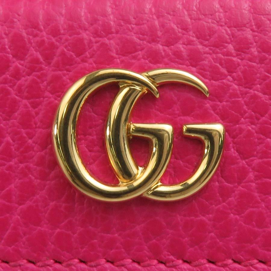 GUCCI（グッチ） 三つ折り財布 レザー ピンク : ブランドバリュー