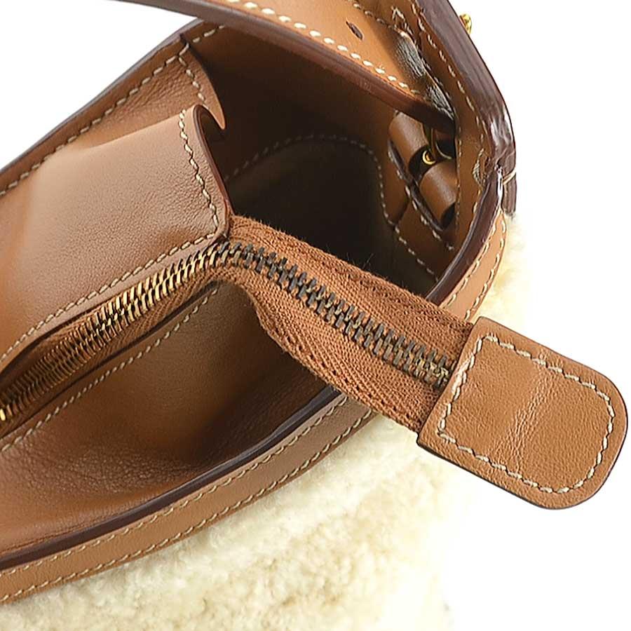 トッズ TOD’S ショルダーバッグ ボア/レザー ベージュ×ブラウン レディース 送料無料【中古】 55833g トッズ TOD'S ショルダーバッグ ボア/レザー ベージュ×ブラウン