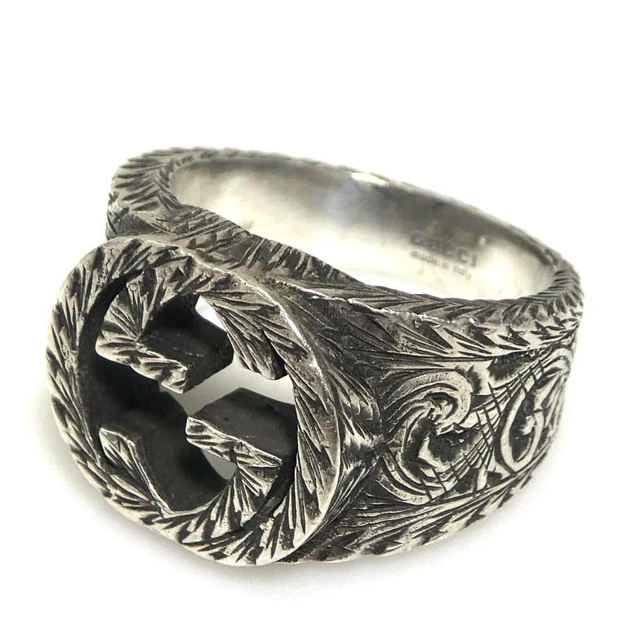 GUCCI リング インターロッキングG アラベスク シルバー925 9号 GUCCI（グッチ） インターロッキングG リング ベルトモチーフ