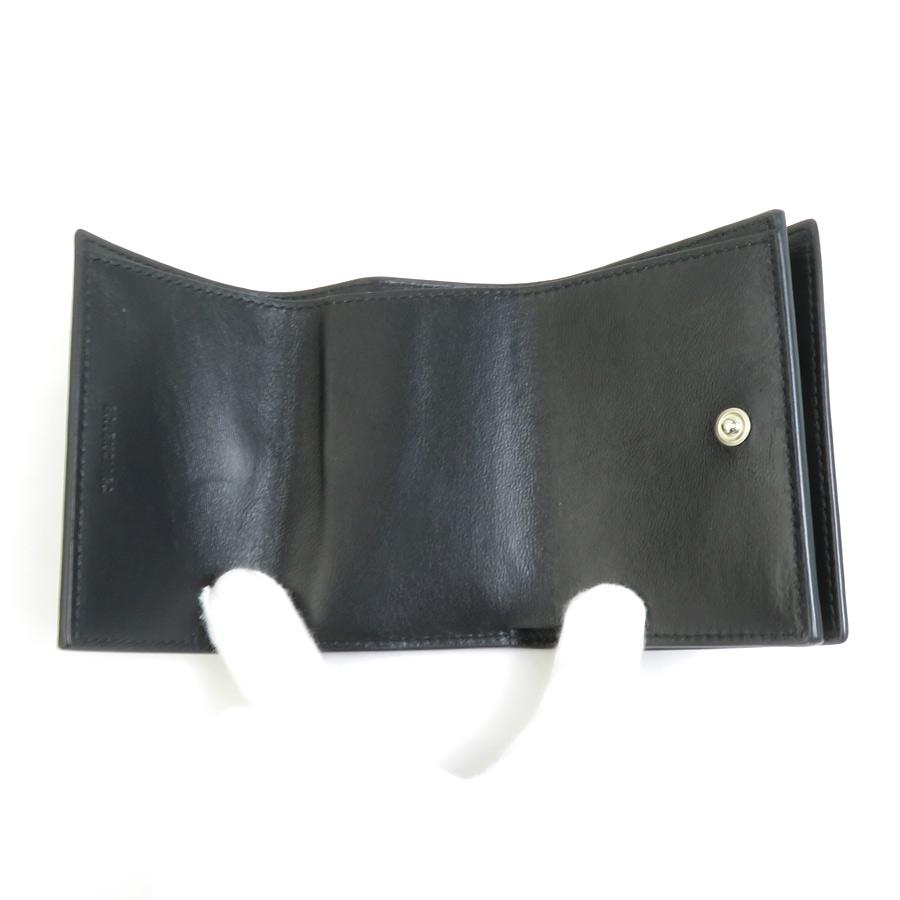 BALENCIAGA（バレンシアガ） 三つ折り財布 レザー ブラック : ブランド